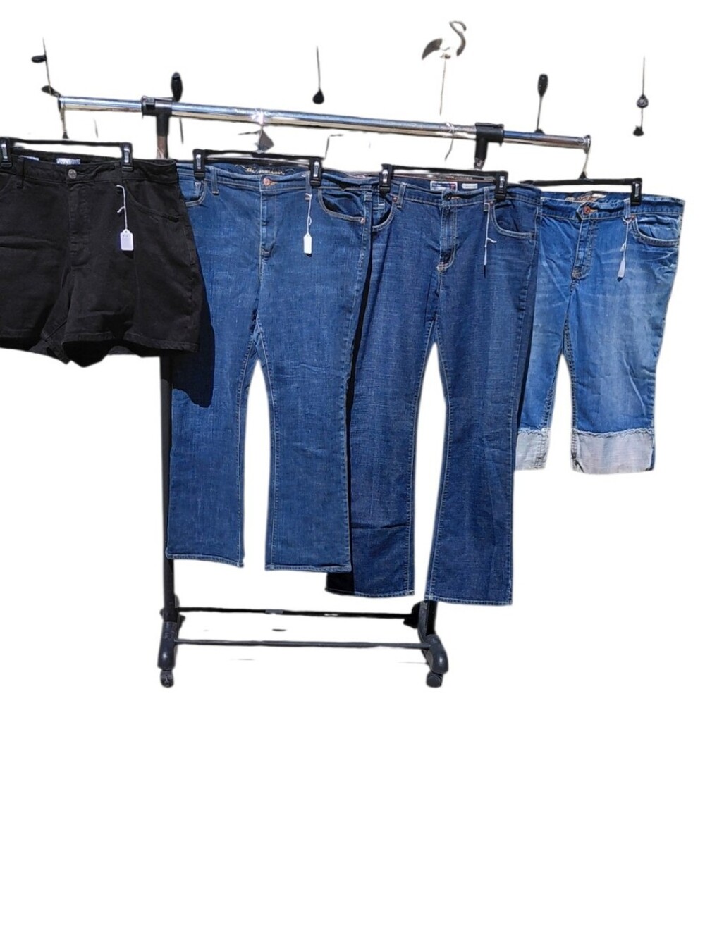 8161....Mixed Denim Jeans & Black Shorts Bundle - Blue + Black, Details Below. - Picture 2 of 12